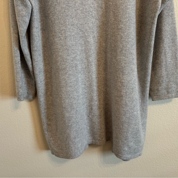 Garnet Hill 100% Cashmere Sweater Cardigan Medium Gray - Picture 10 of 15